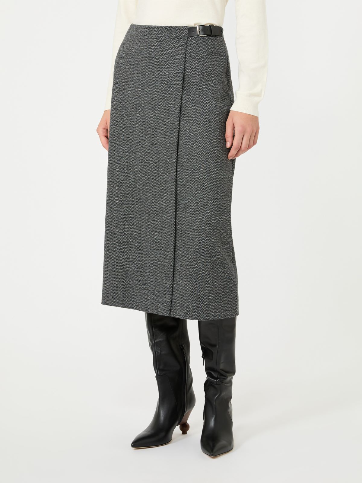 Jacquard jersey skirt - MEDIUM GREY - Max Mara - 2