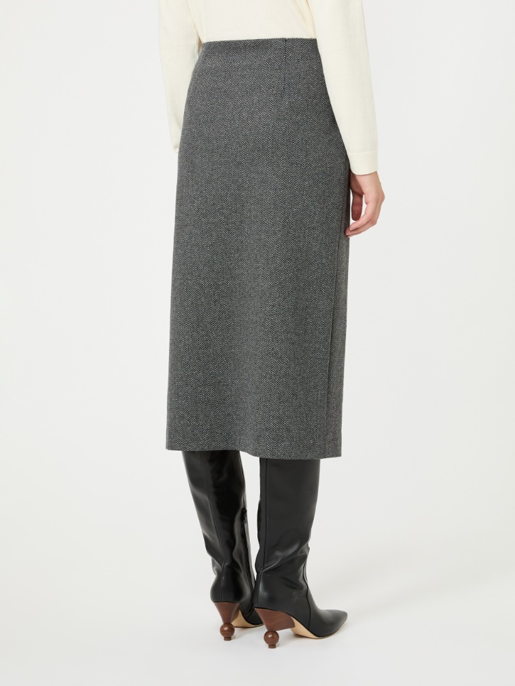 Jacquard jersey skirt - MEDIUM GREY - Max Mara - 3