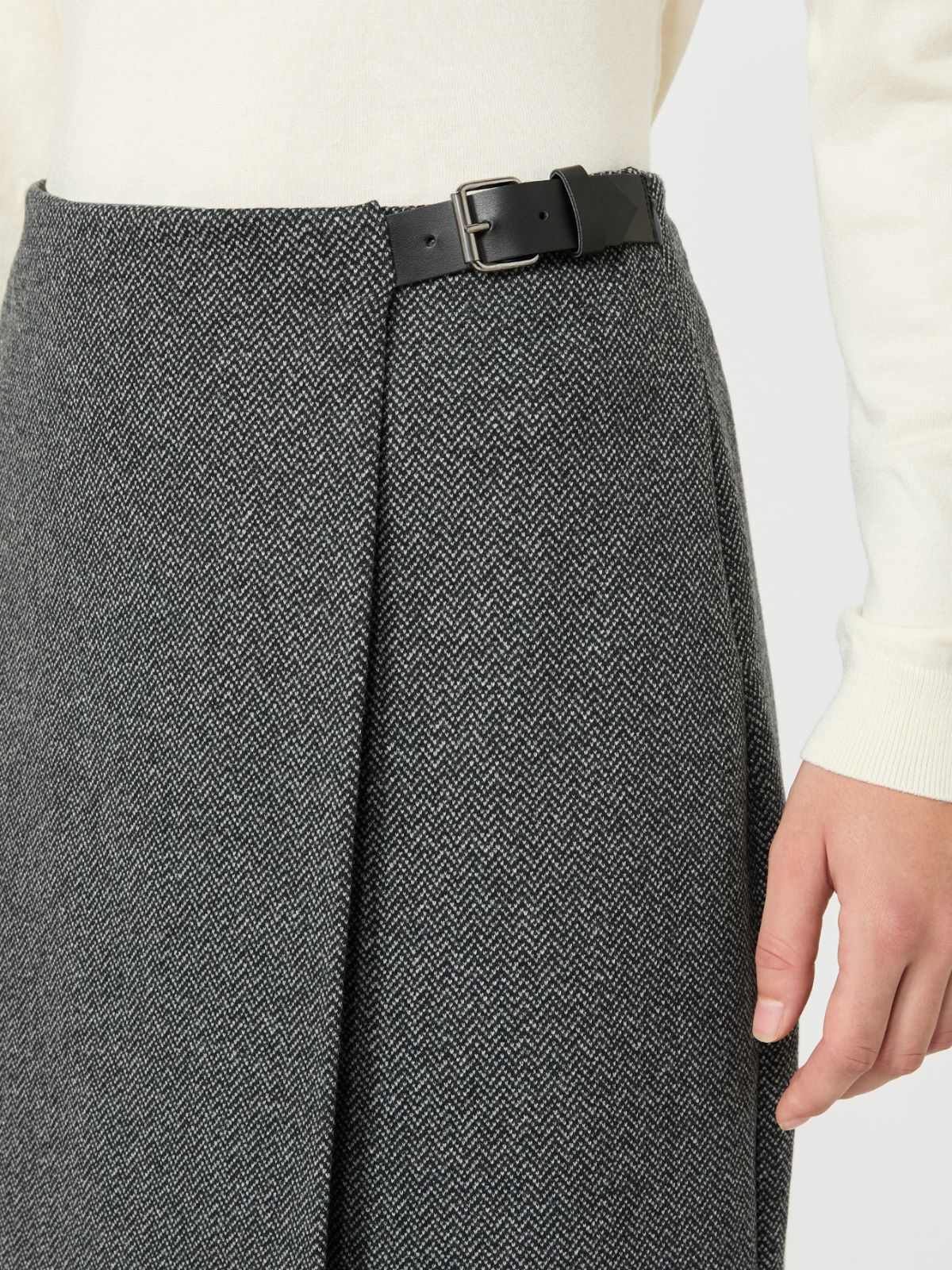 Jacquard jersey skirt - MEDIUM GREY - Max Mara - 4