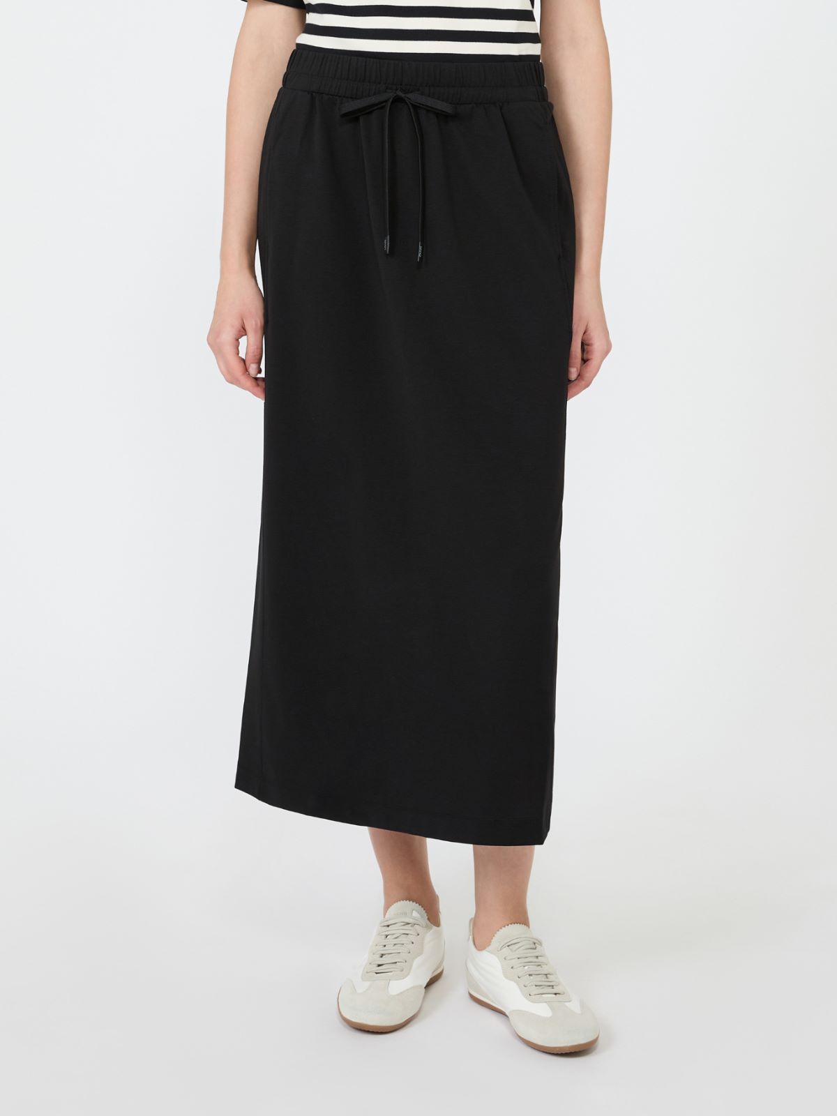 Milano-knit jersey skirt - BLACK - Max Mara - 2