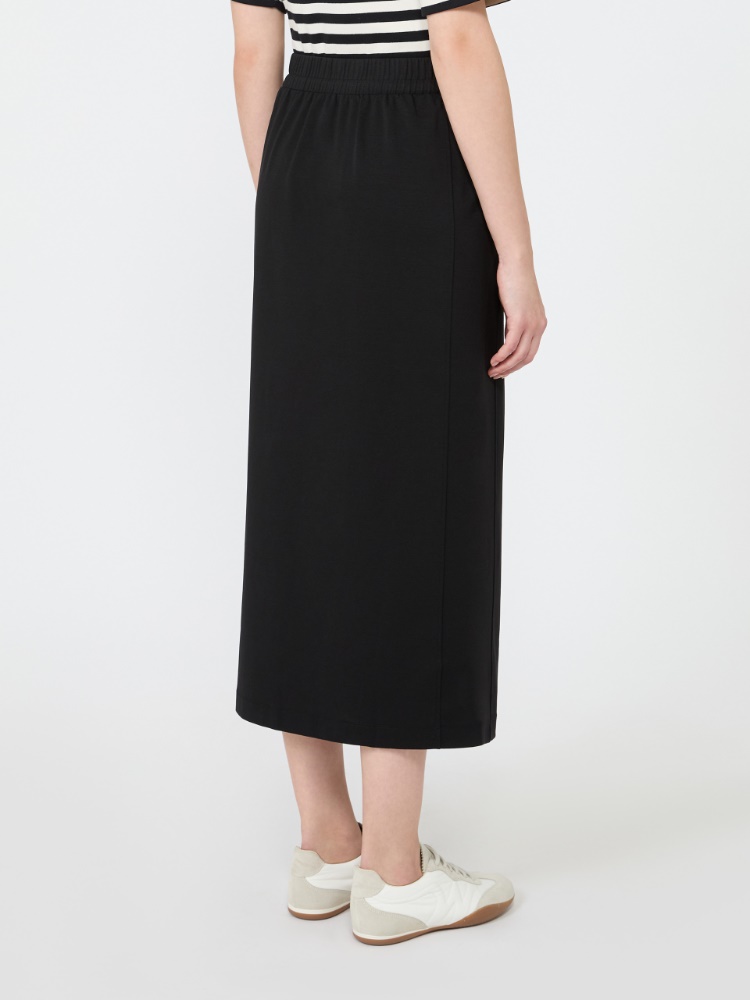 Milano-knit jersey skirt - BLACK - Max Mara - 3