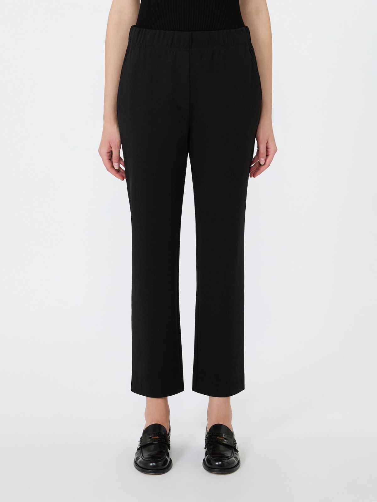 Milano-knit jersey trousers - BLACK - Max Mara - 2