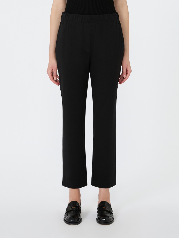 Milano-knit jersey trousers - BLACK - Max Mara - 2