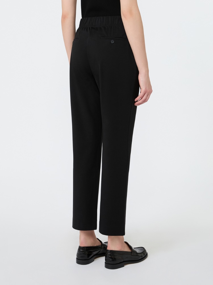 Milano-knit jersey trousers - BLACK - Max Mara - 3