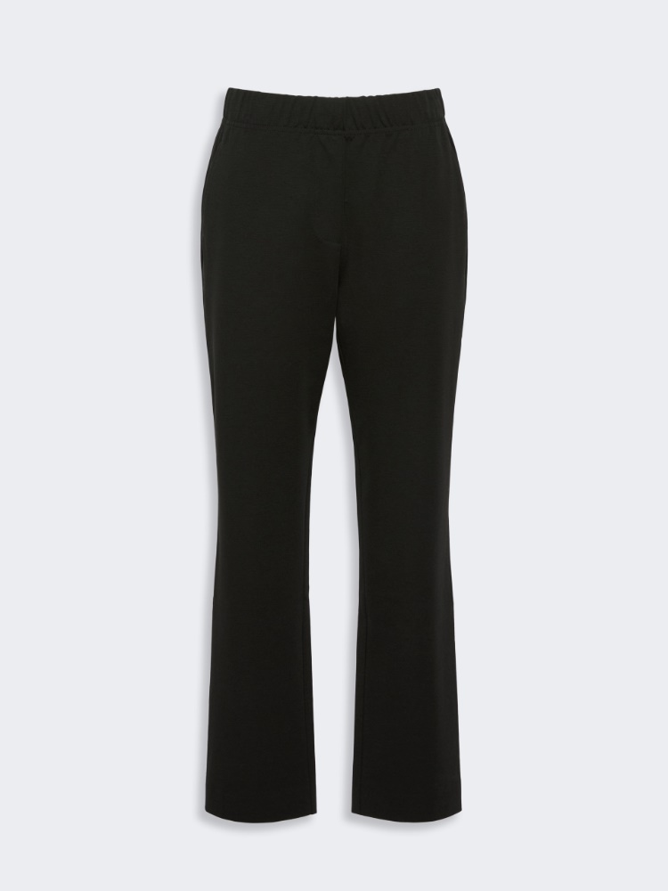 Milano-knit jersey trousers - BLACK