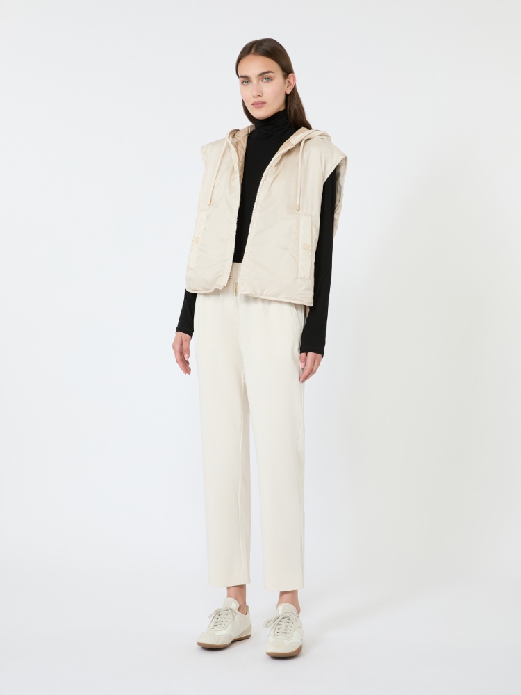 Milano-knit jersey trousers + IVORY - Max Mara