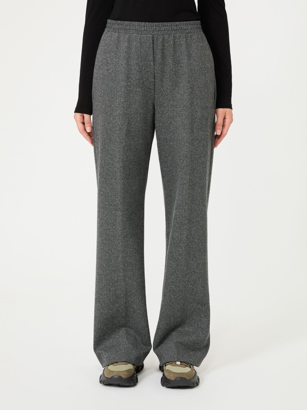 Jacquard jersey trousers - MEDIUM GREY - Max Mara - 2