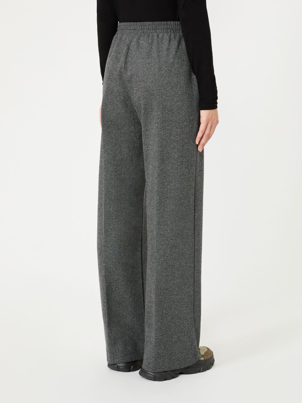 Jacquard jersey trousers - MEDIUM GREY - Max Mara - 3