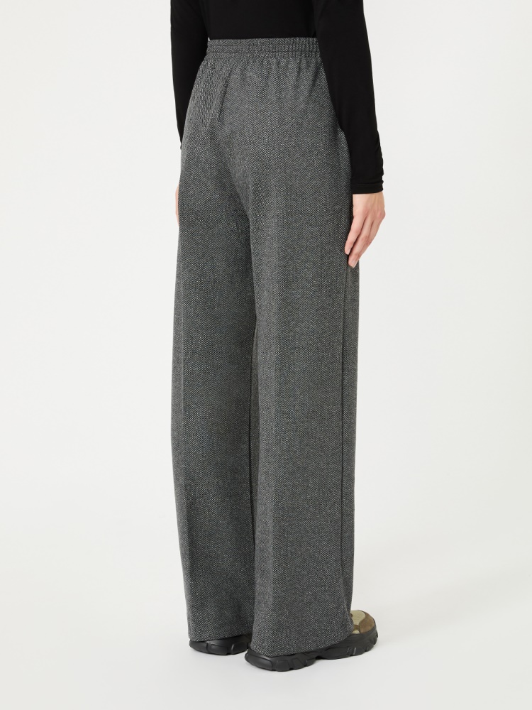 Jacquard jersey trousers - MEDIUM GREY - Max Mara - 3