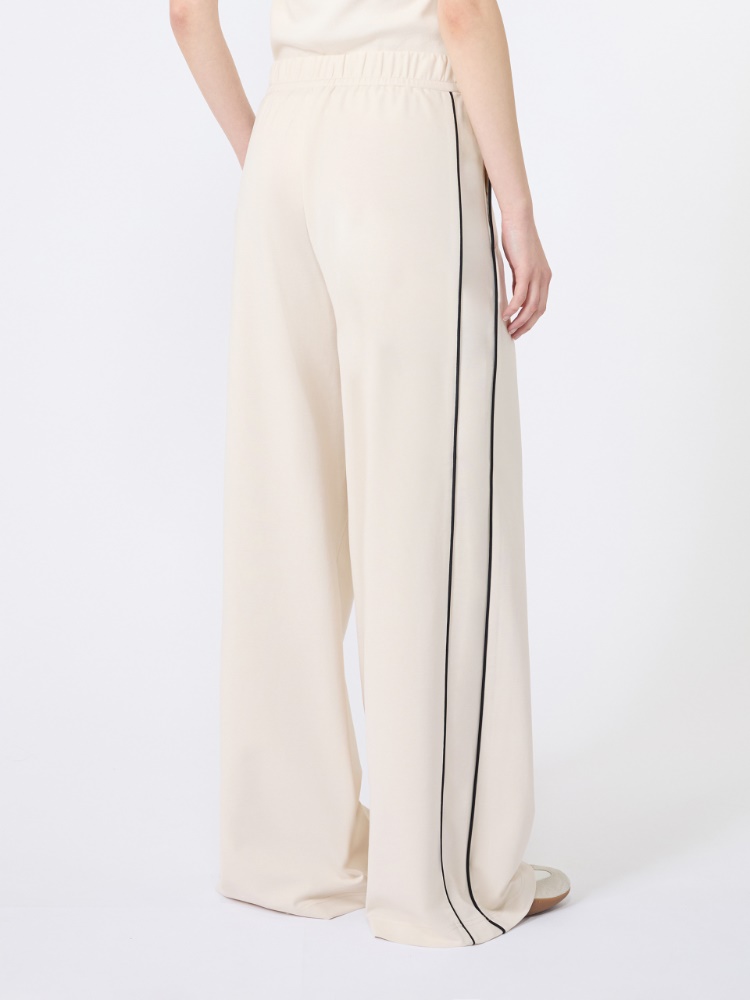 Wide-fit Milano-knit jersey trousers - IVORY - 3