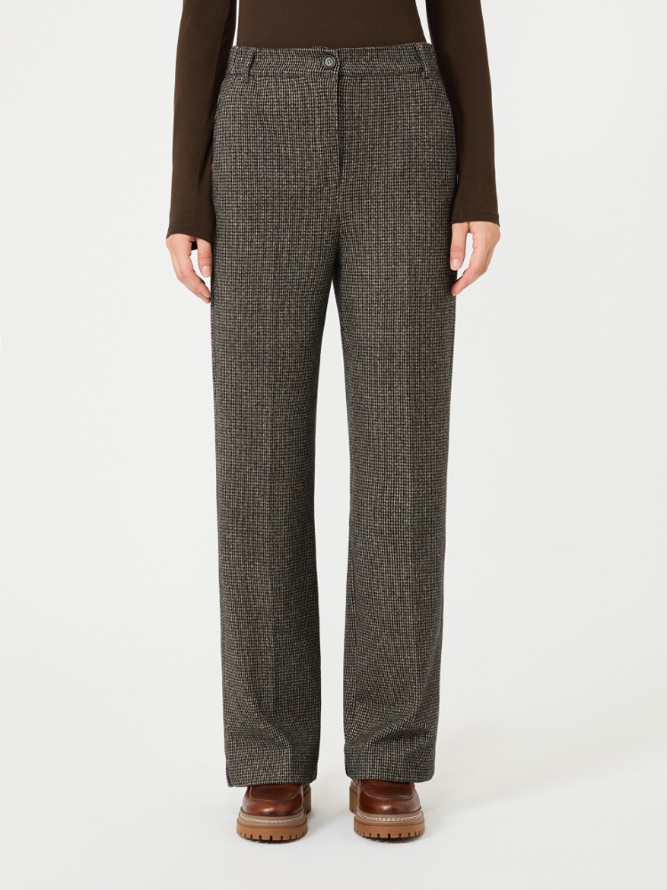 Micro jacquard jersey trousers - BROWN - Max Mara - 2