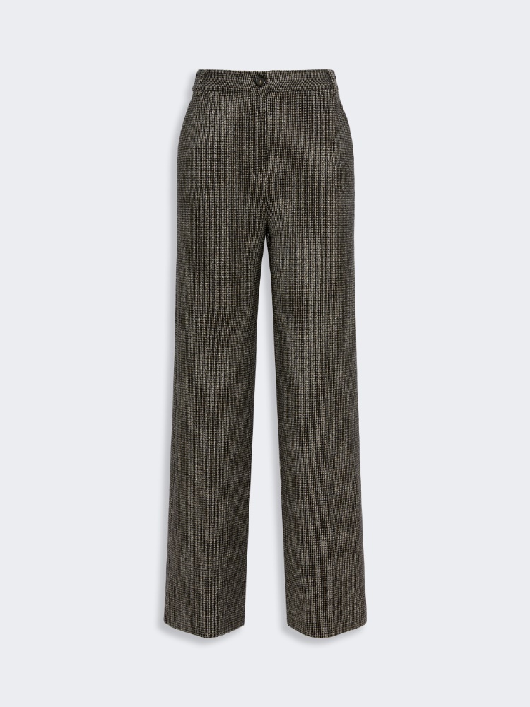 Micro jacquard jersey trousers - BROWN - Max Mara - 4