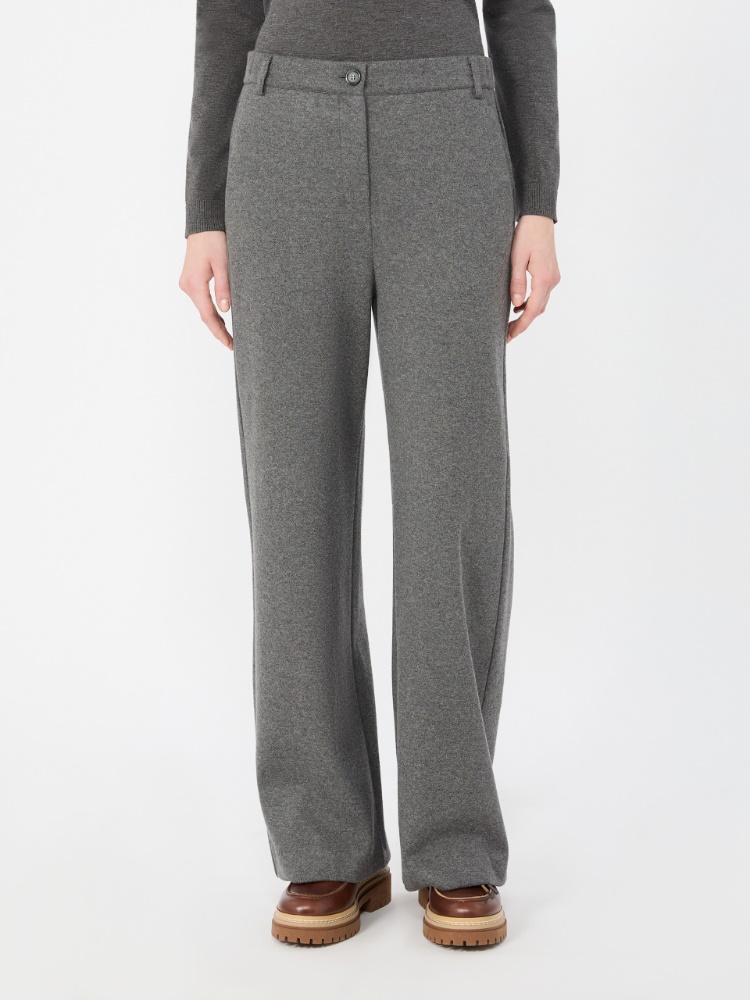 Micro jacquard jersey trousers - LIGHT GREY - Max Mara - 2