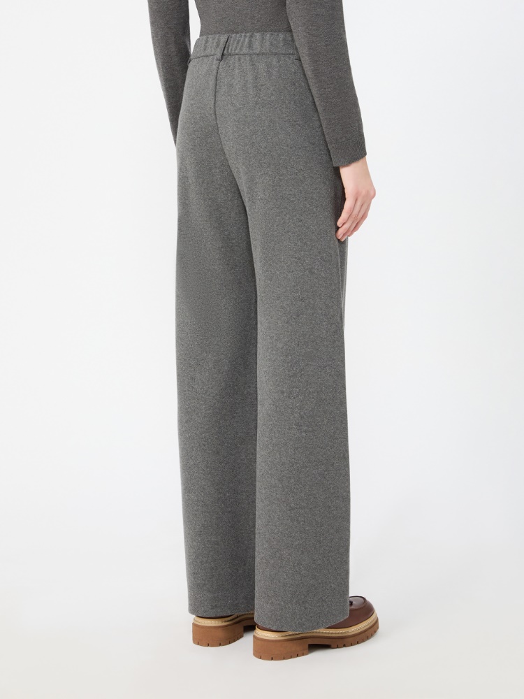 Micro jacquard jersey trousers - LIGHT GREY - Max Mara - 3