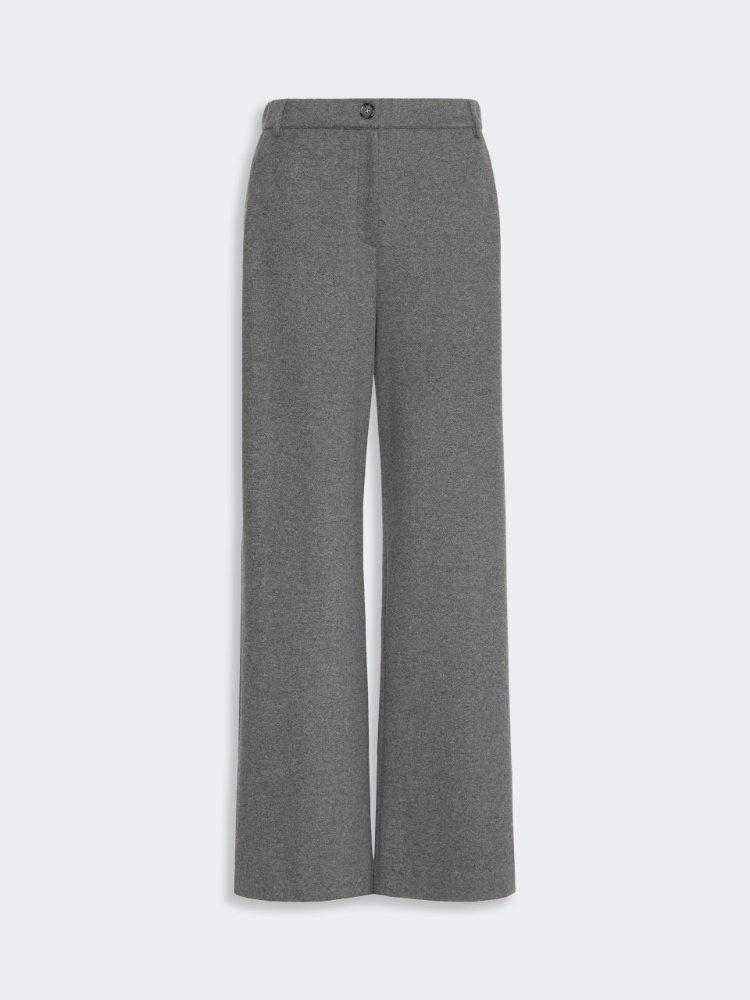 Micro jacquard jersey trousers - LIGHT GREY