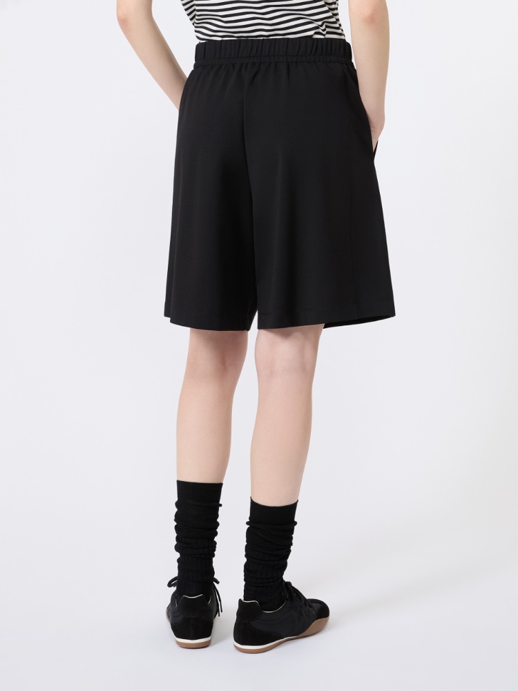 Bermudashorts aus Milano-Jersey - SCHWARZ - 3