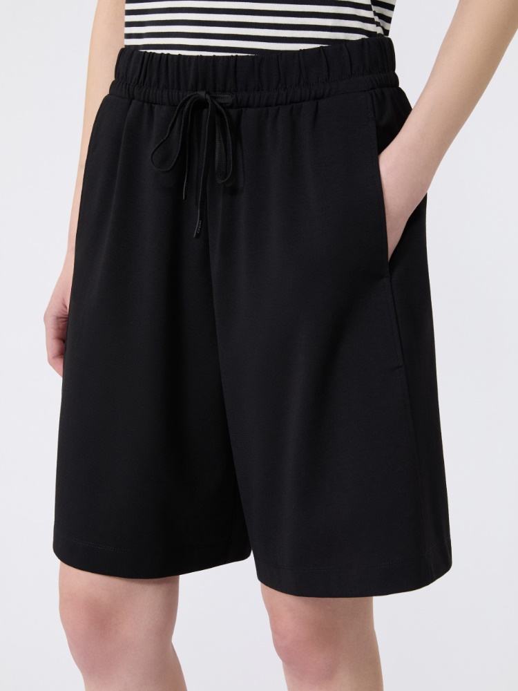 Bermudashorts aus Milano-Jersey - SCHWARZ - 4