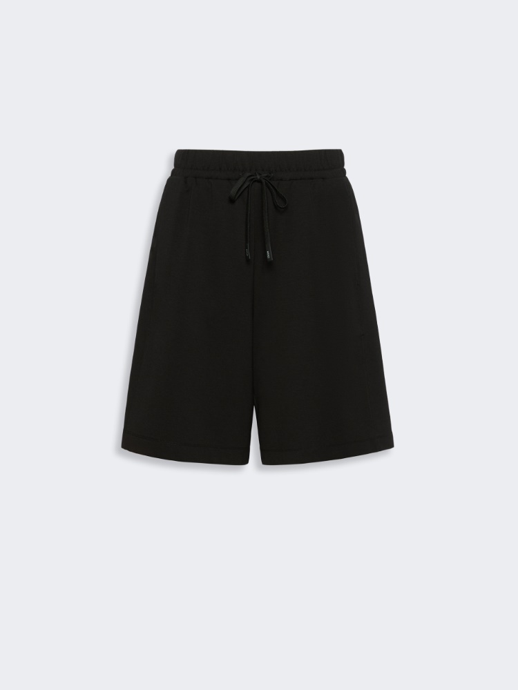 Bermudashorts aus Milano-Jersey - SCHWARZ - 5