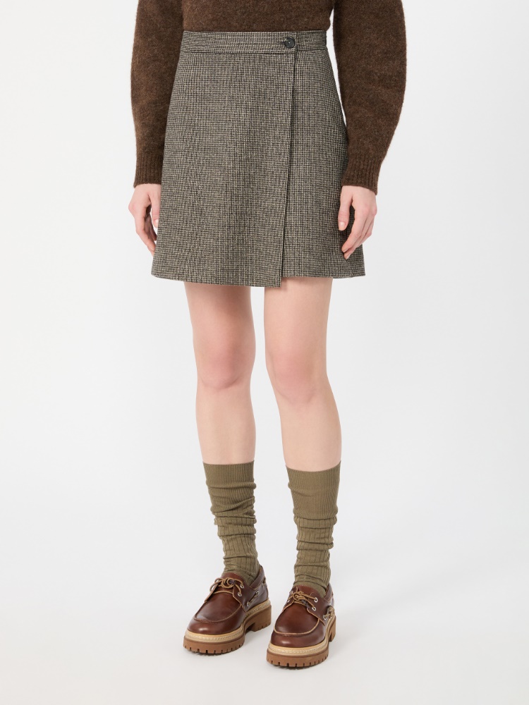 Short culottes in micro jacquard jersey - BROWN - Max Mara - 2