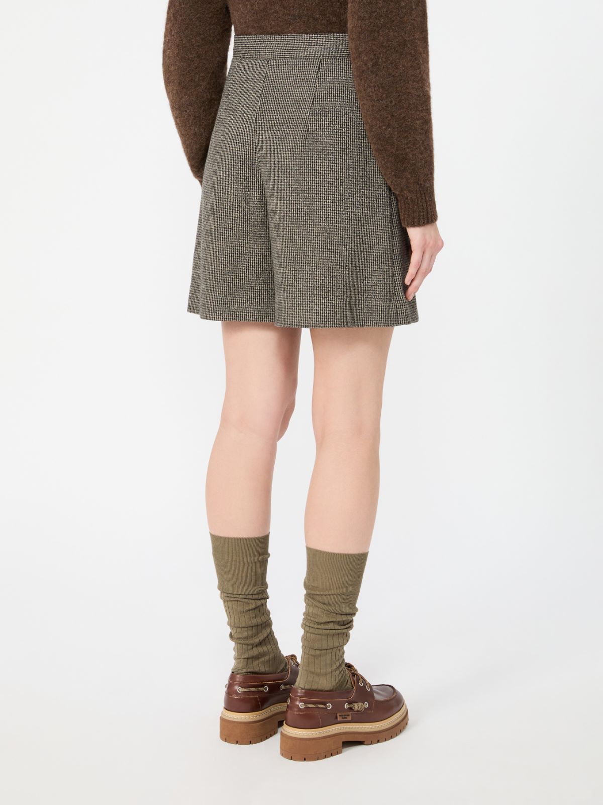 Short culottes in micro jacquard jersey - BROWN - Max Mara - 3