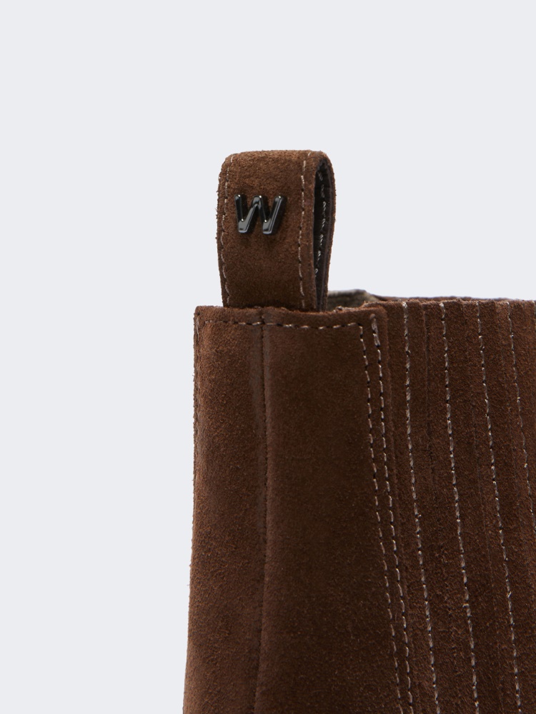 Suede Chelsea boots - BROWN - 4