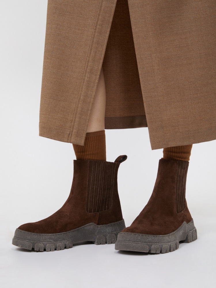 Suede Chelsea boots + BROWN - Max Mara