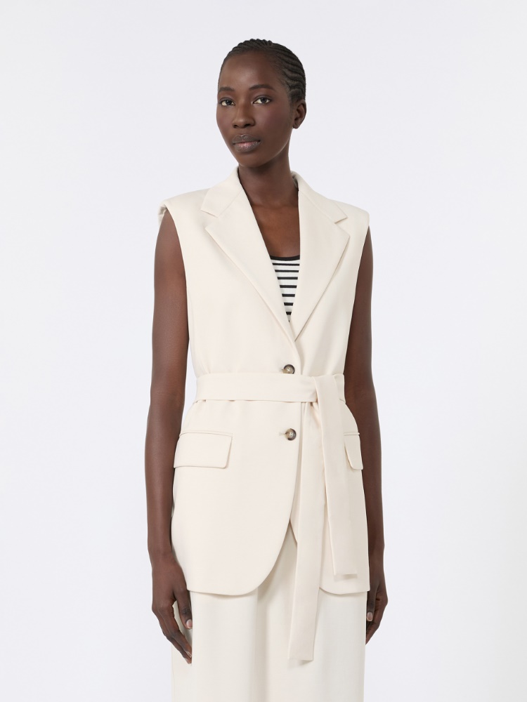 Milano-knit jersey gilet - IVORY - 2