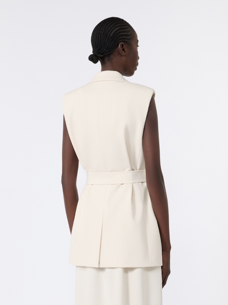 Milano-knit jersey gilet - IVORY - 3