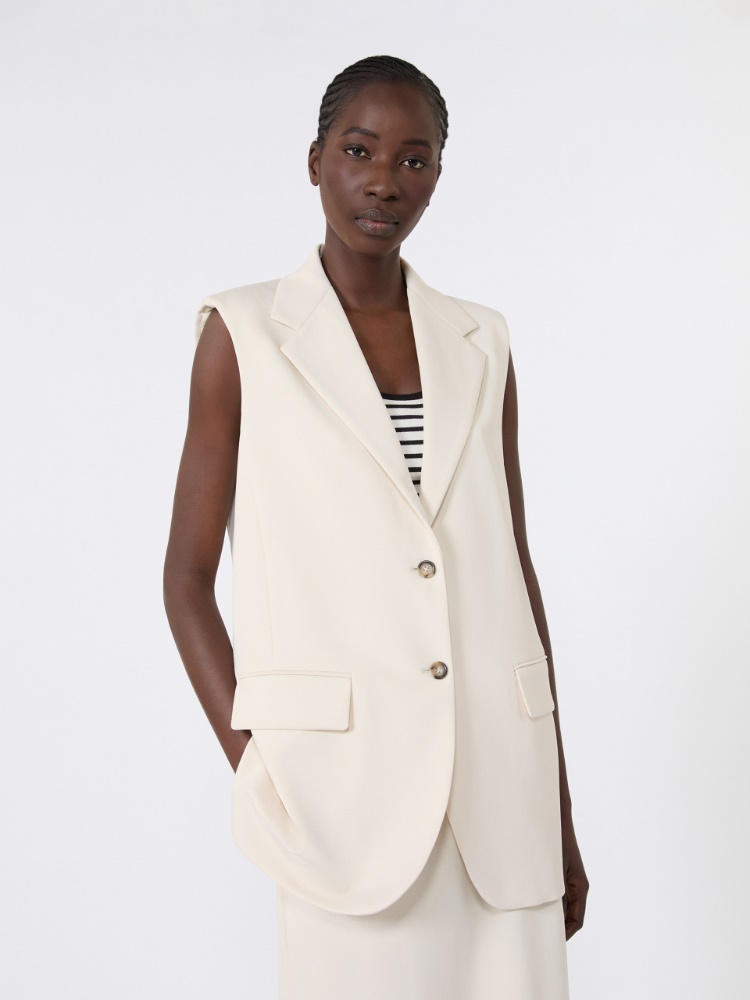 Milano-knit jersey gilet - IVORY - 4