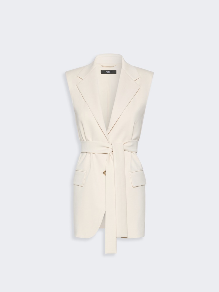 Milano-knit jersey gilet - IVORY