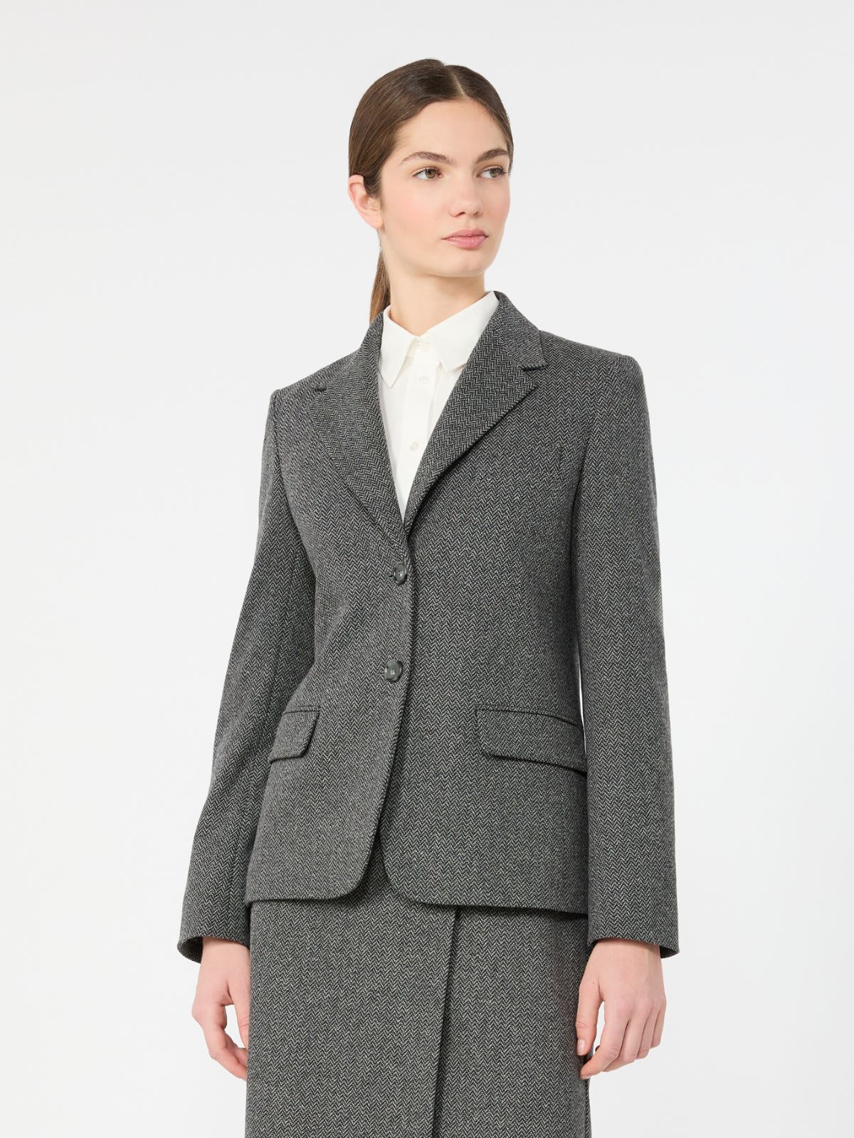 Jacquard jersey blazer - MEDIUM GREY - Max Mara - 2