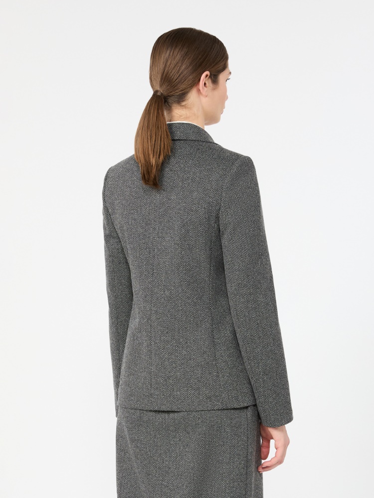 Jacquard jersey blazer - MEDIUM GREY - Max Mara - 3