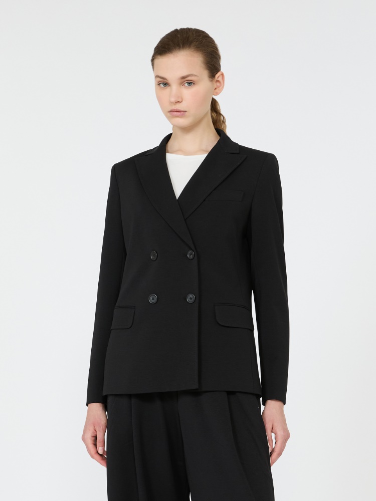 Blazer à double boutonnage en jersey Milano - NOIR - 2
