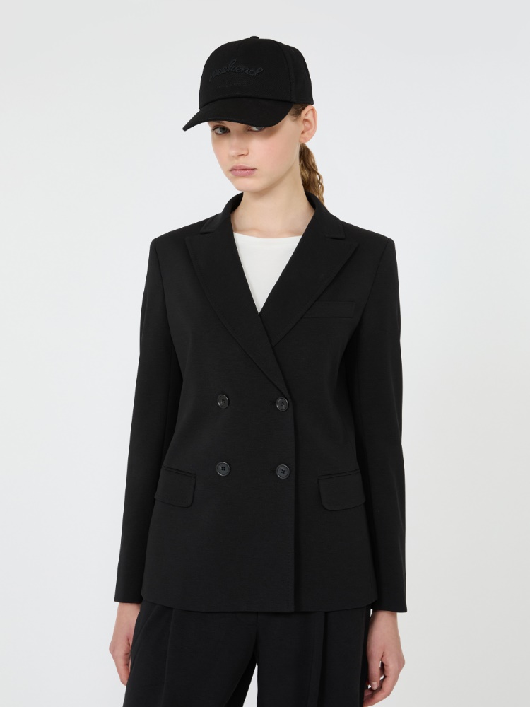 Blazer à double boutonnage en jersey Milano - NOIR - 4