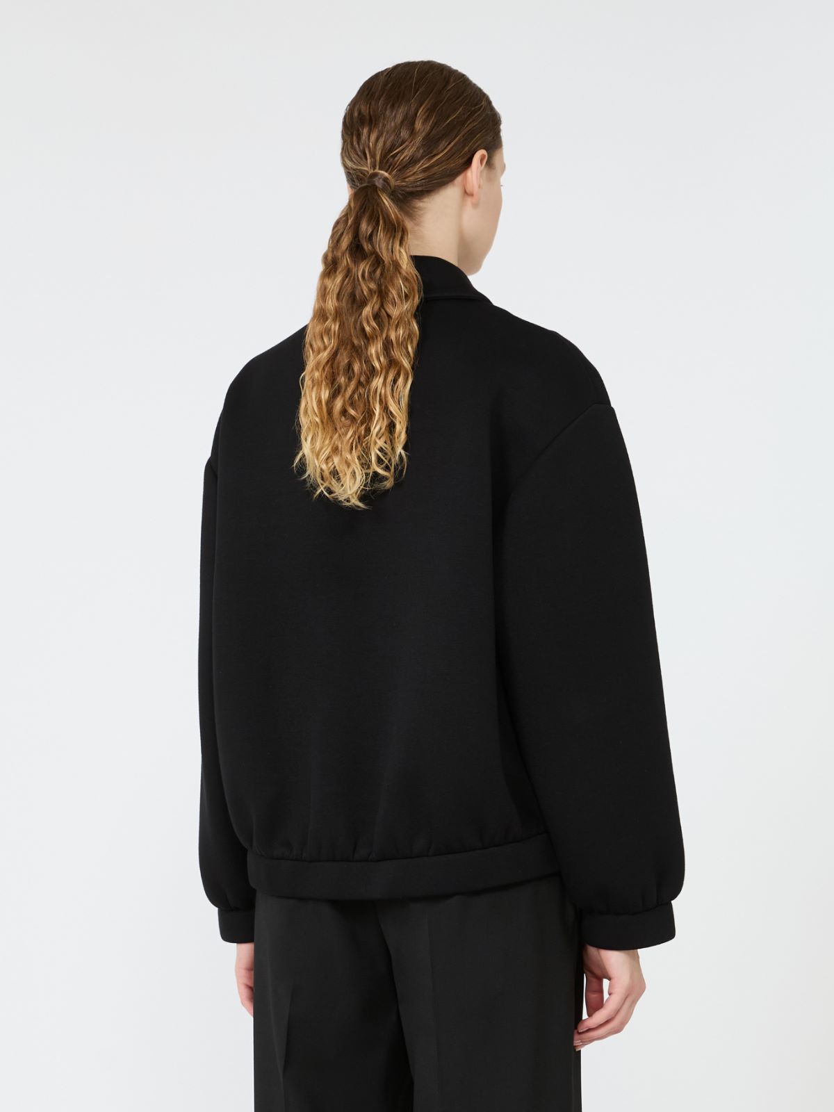 Scuba jersey bomber jacket - BLACK - Max Mara - 3