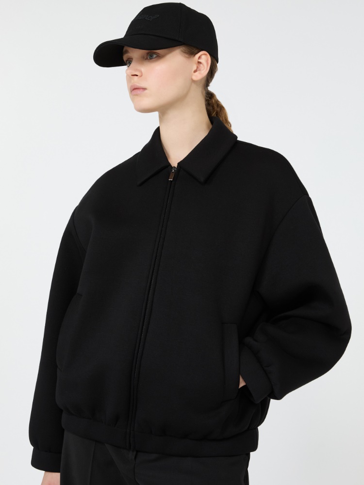 Scuba jersey bomber jacket - BLACK - Max Mara - 4