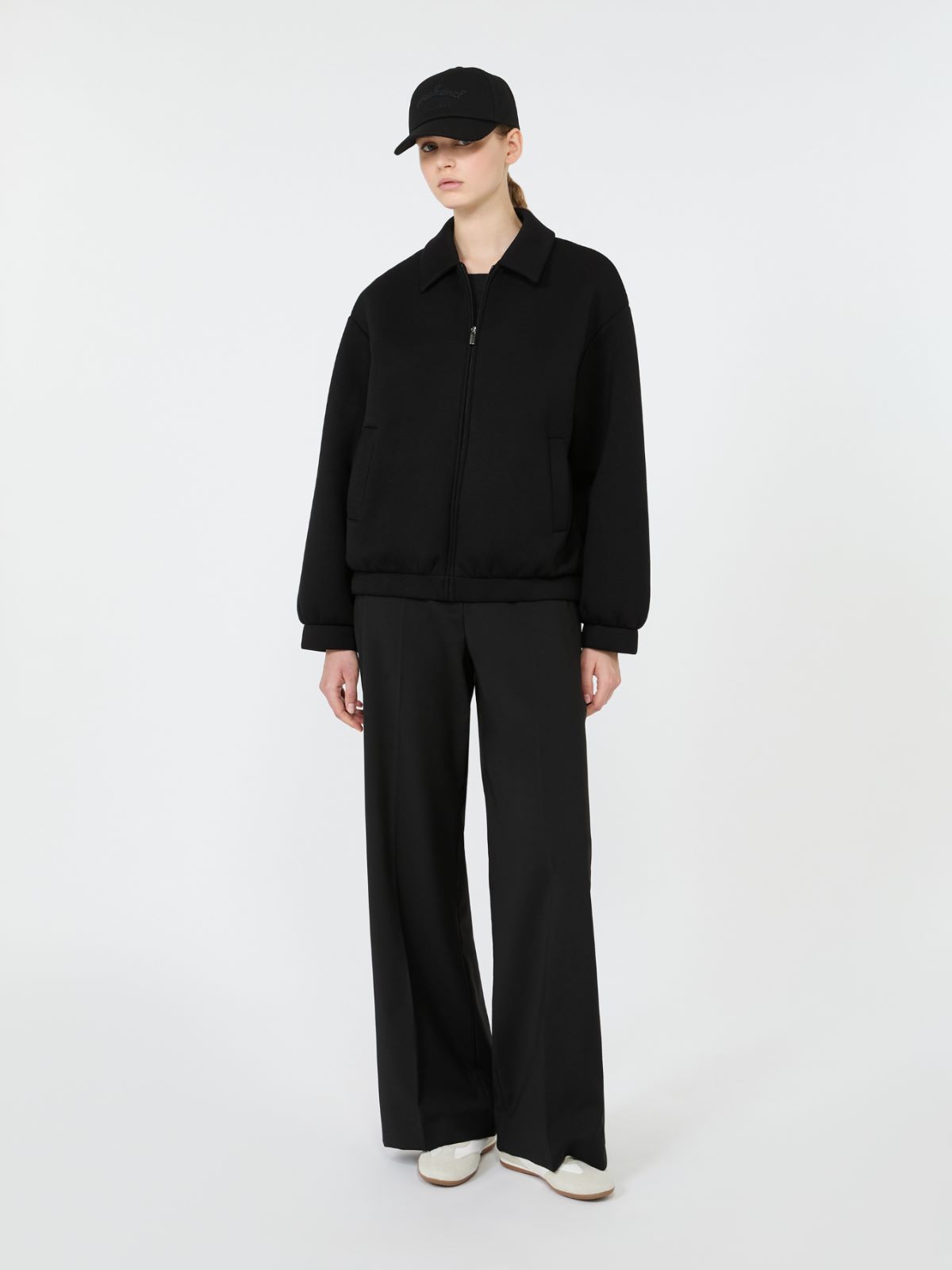 Scuba jersey bomber jacket - BLACK - Max Mara