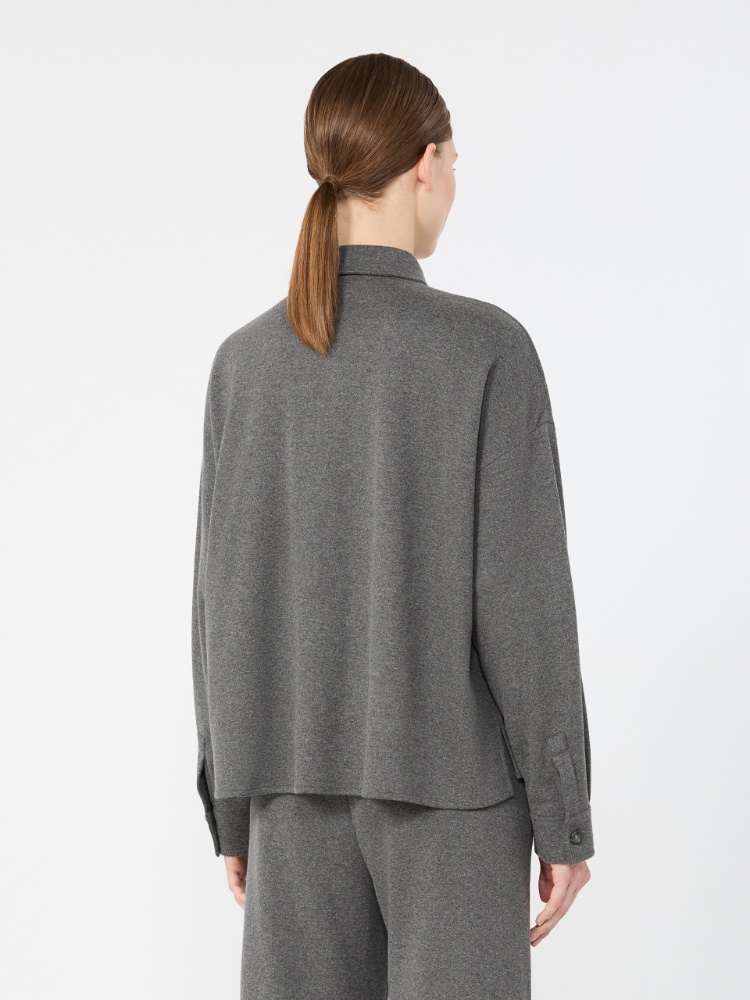 Micro jacquard jersey jacket - LIGHT GREY - Max Mara - 3