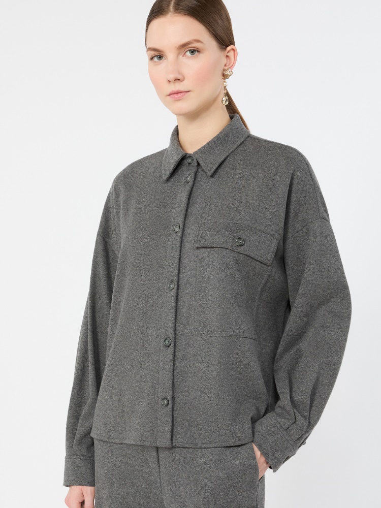 Micro jacquard jersey jacket - LIGHT GREY - Max Mara - 4
