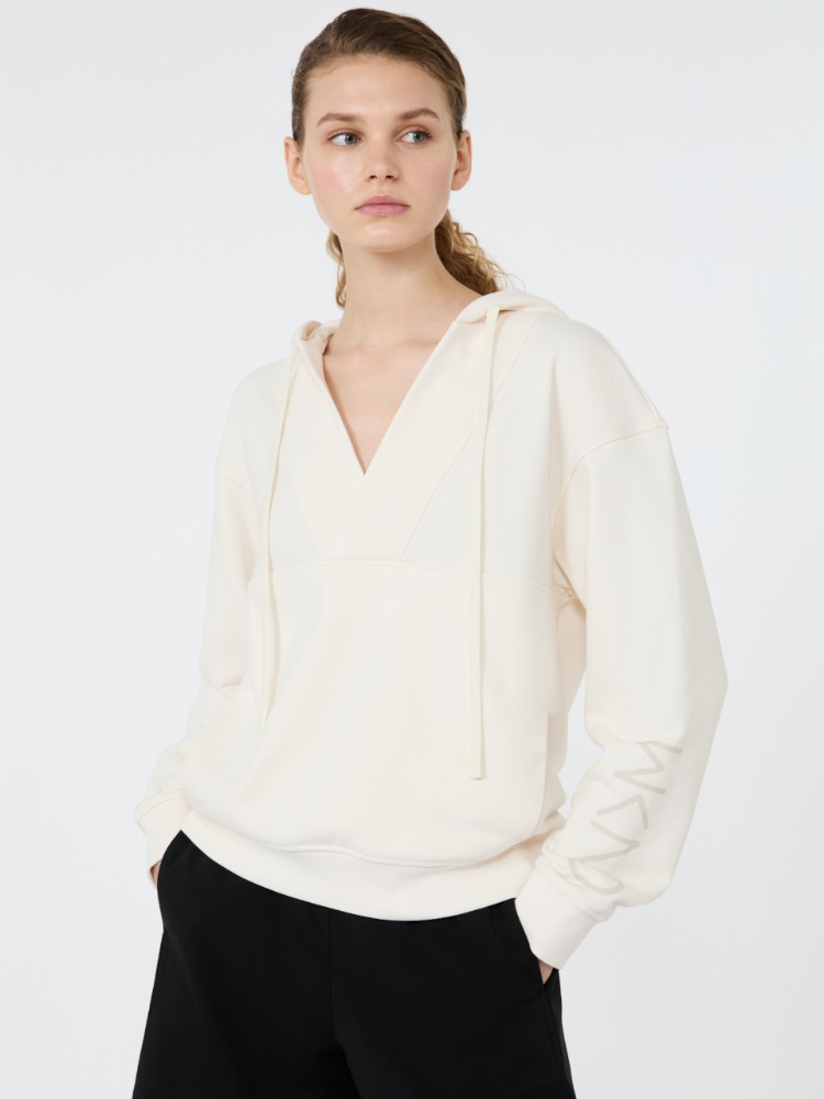 Sudadera de punto con capucha - MARFIL - 4