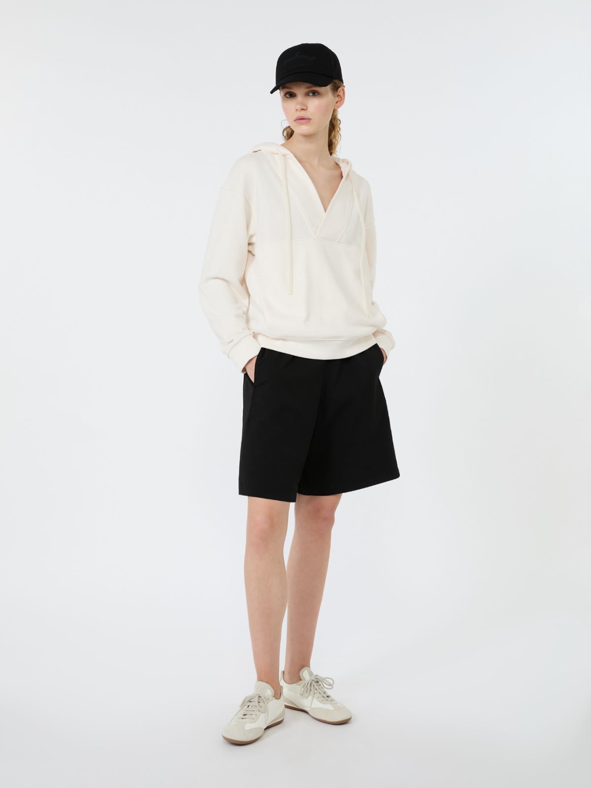 Jersey hoodie - IVORY