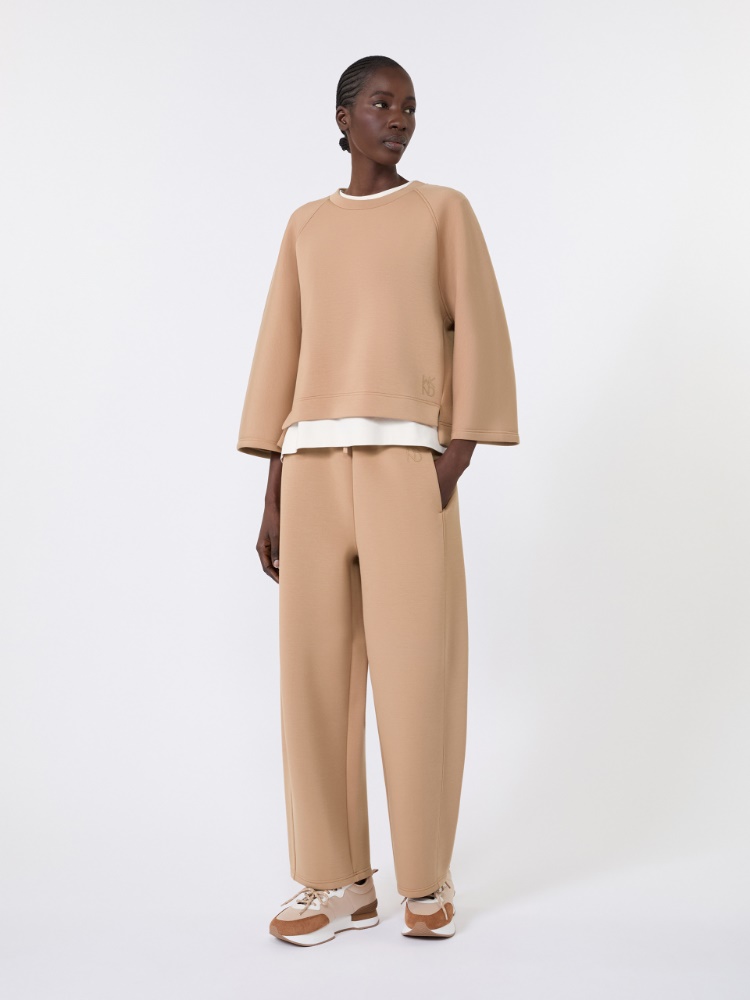 Boxy-Sweatshirt aus Scuba-Jersey - TABACK - 1
