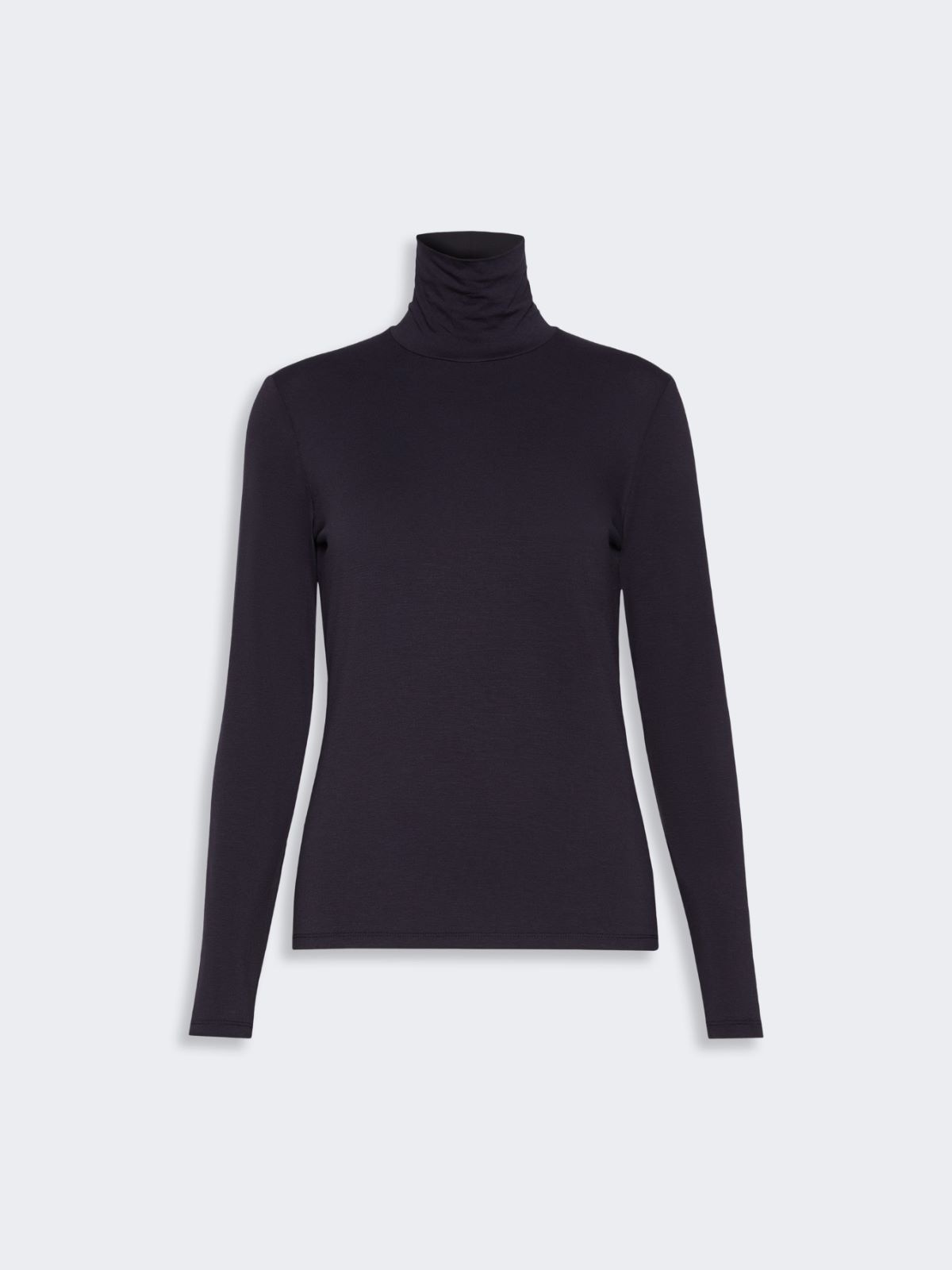 Slim-fit top in stretch viscose jersey - NAVY - Max Mara - 5