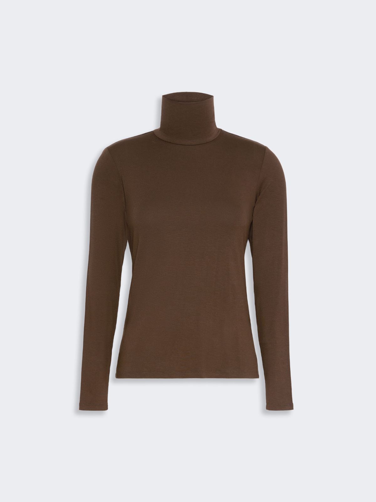 Slim-fit top in stretch viscose jersey - DARK BROWN - Max Mara - 5