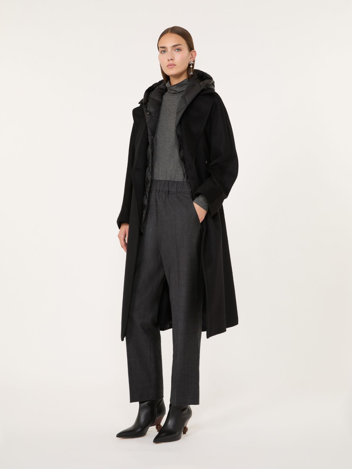 Slim-fit top in stretch viscose jersey - DARK GREY - Max Mara