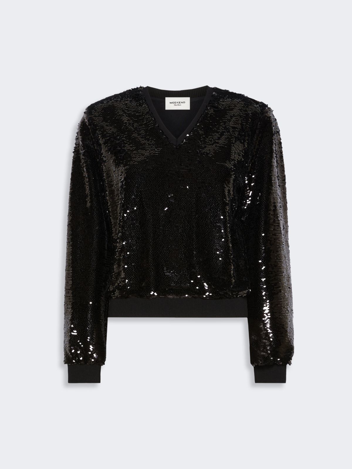 Jersey and sequin blouse - BLACK - Max Mara - 5