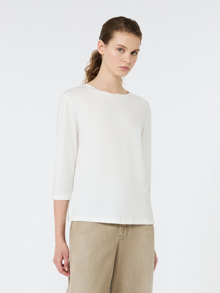 T-shirt in jersey di cotone - BIANCO - 2