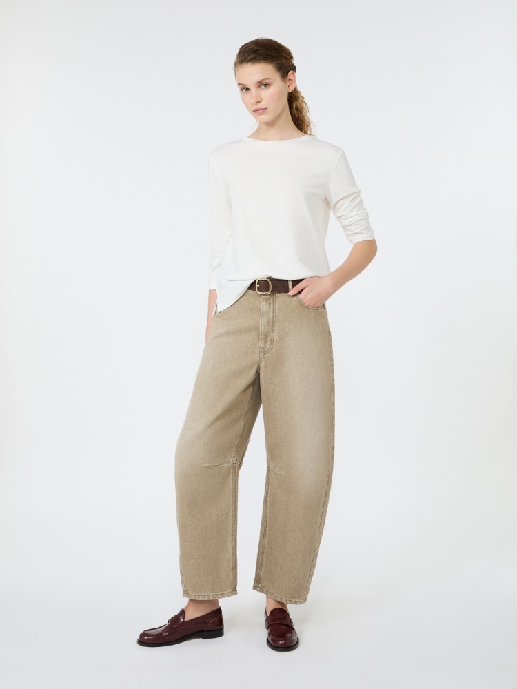 T-shirt in jersey di cotone + BIANCO - Max Mara