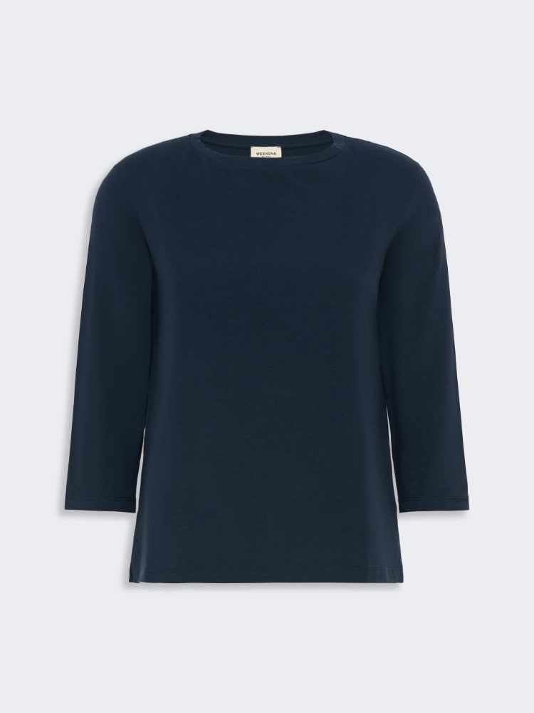 Cotton jersey T-shirt - NAVY