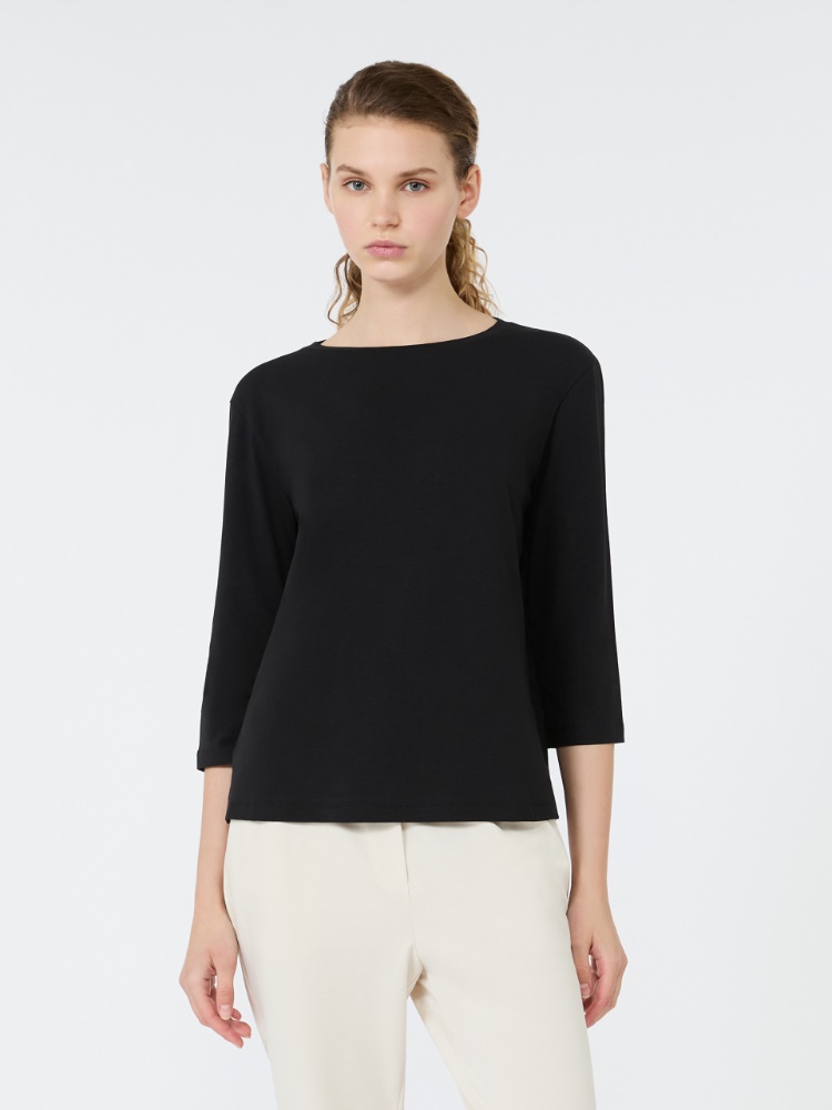 Cotton jersey T-shirt - BLACK - 2